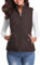 fuinloth Damen Weste, Herbst Leichte Steppweste Westen Ärmellos Jacke Kurz Vest Gilet Schokolade L
