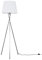 MiniSun | Modern Polished Chrome Floor Lamp with a White Tapered Shade | Floor Lamps & Torchieres, Home Décor & Improvement Essential