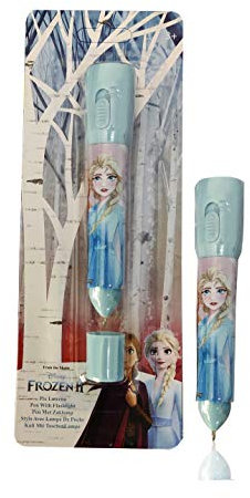 New Import Stylo lampe torche Frozen 2 corps laqué en turquoise brillant