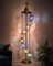 DEMMEX Lampadaire turc 9 globes, 1,8 m de haut, lampadaire turc en mosaïque marocaine, lampe sur pied de style Tiffany pour chambre à coucher et salon, éclairage décoratif fait à la main, arc-en-ciel