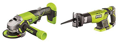 Ryobi - R18AG-0 - Meuleuse Électrique sans fil - 18 V & Rrs 1801 M Scie Sabre sans Fil