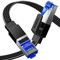 UGREEN Cable Ethernet Red RJ45 Lan Cat 8 40Gbps 2000MHz Plano Trenzado Nylon, Compatible con Steam Deck PS5 PS4 Xbox X S PC Box Router Servidor NAS Cat 7 Cat 6 Cat 5, 0,5M