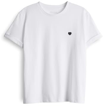 OPUS Damen Kurzarmshirt | T-Shirt SERZ Regular aus Organic Cotton White, 42