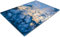 Blue Gold Glass Chopping Boards - Non Slip, Small, Kitchen Worktop Savers - Blue Gold Design