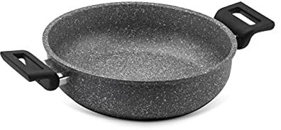 ILLA Planeta Tegame 2 manici 28 cm adatto per Induzione in Alluminio 100% riciclato, Made in Italy