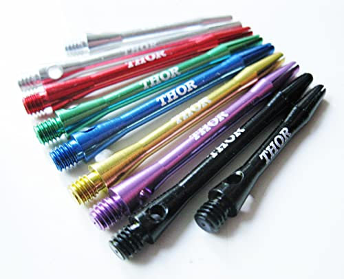 THOR-DARTS ®™ Aluminiumschäfte 35mm Short Dart Alu Shafts 2 Set = 6 Stück schwarz