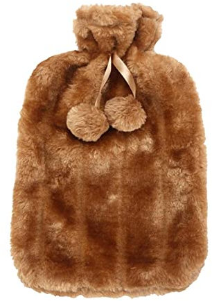 WäRmflaschenbezug 2l Niedlich WäRmflasche üBerzug Mit Flauschiger PlüSch LangzeitwäRme Schnelle Schmerzlinderung 30x20cm