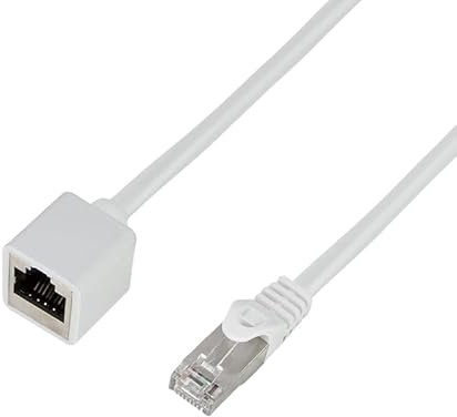 LogiLink CQX091S Cat.6A Premium Patchkabel Extension, weiß, 10m