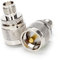 Triswenic UHF Stecker auf TNC Buchse Adapter UHF PL-259 Stecker auf TNC Buchse 50 Ohm RF Koaxialstecker Adapter TNC Buchse auf UHF Stecker Klinkenstecker (2 Stück)