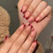 JUSTOTRY 24 Stück Eckig Nägel Zum Aufkleben Kurz mit Herzchen,Dunkelrot French Press on Nails,Kunstnägel Fake Nails,Schöne Square Fingernägel Künstliche Nägel Mittel für Frauen