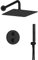 Jacob Delafon - Pack Robinetterie Douche Encastrée Thermostatique METRO - Kit Tout-en-Un - Tête Carrée 25cm, Douchette 2 Jets - Finition Noir Mat - E38680-BL