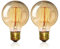Vintage Edison Light Bulbs, Dimmable Screw Edison Bulbs Incandescent Light Bulb Globe Bulbs Retro Filament Lamp Warm Light 40w G80 E27 220V-2Pack