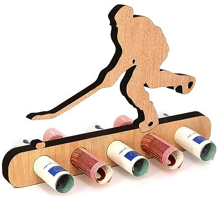 Giftota - Originelle Geburtstag Geldgeschenk Holz - Geschenk für Eishockey Fans, Eishockeyspieler - Eishockey Geldgeschenk - Geschenke aus Holz - Geschenke Geldgeschenk für Frauen & Männer