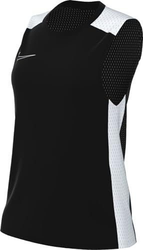 NIKE Women's W Nk Df Acd23 Top SL Shirt, Black/White/White, XXL