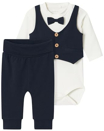 NAME IT Baby - Jungen Nbmadam Ls Body Set Noos Nachtwäsche Set (2er Pack)