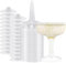Sektgläser Plastik, 25 Stück Champagner Coupe Gläser Plastik, Wiederverwendbare Cocktailbecher mit Stiel für Whisky Champagner Bier Dessert Pudding Mousse Party (11 x 8,2cm)