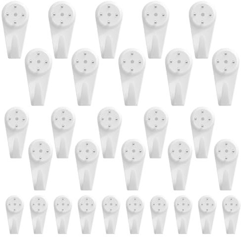 VAEIORP 30 Pcs Ganci da Parete Antitraccia Ganci per Chiodi Invisibili Ganci per Quadri Muro No Foratura per Appendere Quadri Foto Chiavi
