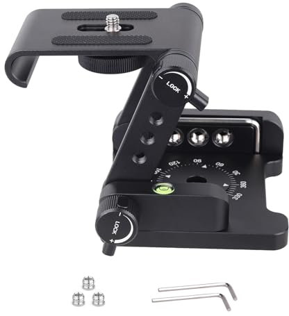 ARTCISE Z-Flex Tilt Head, ZH11 Z Type 360° Panorama tripod head with 2 Adjust Knob and Spirit Level for Tripod/DSLR Cameras Camcorders/Slider