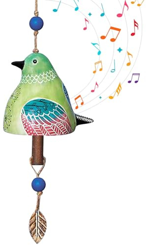 MISNODE Keramik-Windspiel, Gedenk-Windspiel mit Beruhigenden Melodischen Tönen, Heimdekoration, Hängende Windspiele, Vogelgesang-Glocken-Windspiele, Hängende Rustikale (2)