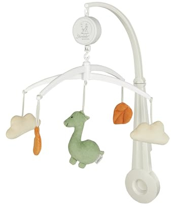 Sterntaler Mobile Dino Rexi - Baby Mobile mit Plüschfiguren aus weichem Feincord & Flausch wattiert mit Polyesterwatte - perfekt als Babyzimmer Deko und Babyspielzeug zum Beruhigen, steingrün