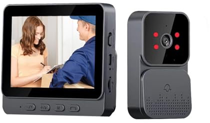 SAINUO Video Doorbell Wireless, Doorbell Camera with 120° Ultra-Wide-Angle Lens, Camera Doorbell with Camera Battery Powered, Two-Way Talk, Clear Night Vision, for Residential Apartments