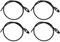 Gepäckspanner für Warntafel, 4 Stück Fahrradträger Spanngurte Einstellbare Länge, 50cm Elastische Latexspanner für Fahrrad, Motorrädern, Leinwände, Camping