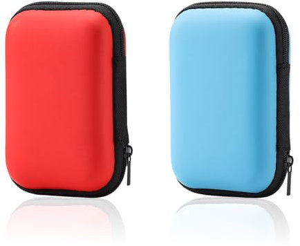 Mrltau 2 Stück Spielkarten Box, Robuste Kartenbox, Spielkarten Etui für UNO Kartenspiel Cabo Kartenspiel UNO Flip Kartenspiel UNO Extreme Phase 10 Kartenspiel(Blau und Rot)