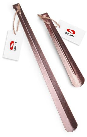 SULPO 2er Pack 26cm & 51cm Stabil Schuhlöffel aus Edelstahl - Schuhlöffel Lang & Mittel - Schuhlöffel Metall mit Aufhängeloch - Schuhanzieher Lang & Mittel - Shoe Horn