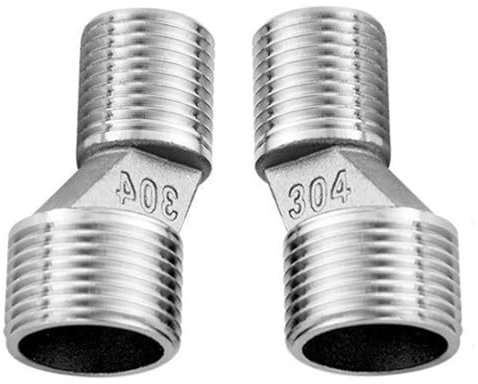 TWEW 2 Stück Stahl Verbindungsadapter Stahl Exzenter Verbindungsstücke Wand Wasserhahn Anschlüsse Einfache Installation