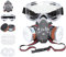 Halb Gesicht Staubmaske Set Filter für Dämpfe, Sand, Asbest, Gas, Säure und Ammoniak mit Schutzbrille, Partikelschutzfiltern Lackierer Masken und mehr mit 20 Filtrierbare Wattepads 2 Patronen