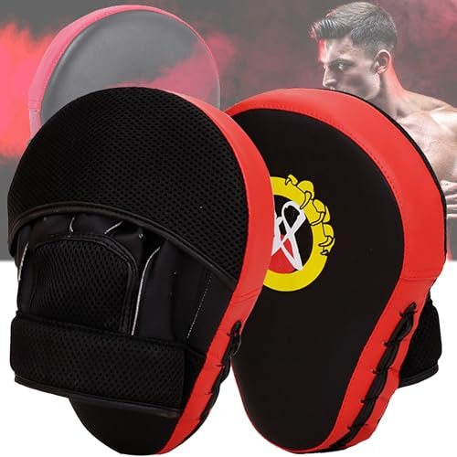 QSLKI Pratzen Trainer Kickboxen Boxen, Pratzen Boxen Pad Bandagen Boxen, Handpratzen Kampfsport Boxen MMA Training, Boxing Pads für Muay Thai Kickboxen Bewegung Karate Taekwondo Martial (Bogen)