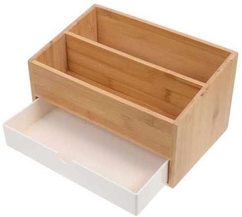 Organiseur de bureau en bambou avec mini tiroirs pour l'organisation du maquillage et du bureau
