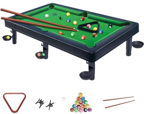 Petite table de billard, table de billard pour - Ensemble de billard de table de jeu de billard - Jouets éducatifs jeux de piscine, table de billard portable avec balles et bâtons, table de billard je