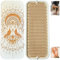 TENGRY Sadhu Board mit Kupfernägeln, Hexagon 0.39 in (10mm), Leichtes Akupressurbrett aus Holz für Yoga, Meditation, Fußmassage, Kompaktes Sadhu Board, Yoga Geschenk (Lotus Blume Weiß)