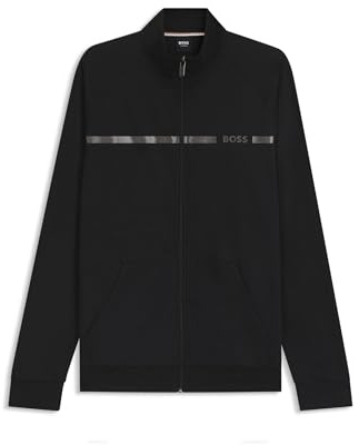 BOSS Jacke Aus Baumwoll-terry Mit Streifen Und Logo