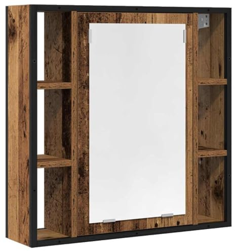 vidaXL Bad-Spiegelschrank Altholz-Optik 60x16x60 cm Holzwerkstoff