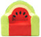 Heypappy Kindersessel, Bequeme Schaumstoff Kindercouch mit Weichem Samtbezug,Kleinkindcouch mit Niedlichem Wassermelonen Design zum Spielen und Lernen, Kinder Sofa für Jungen und Mädchen