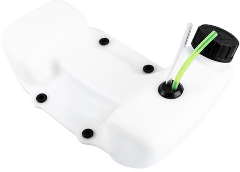 40-5BL Brush Cutter Gas Tank Replacement for Trimmer Users | Plastic White Unit, Lid Included, Anti Ageing Finish, Garden and Agricultural Use, Easy Installation