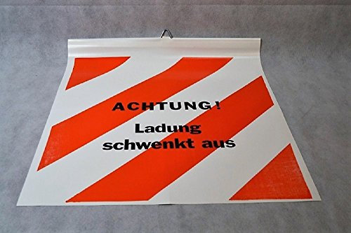 Warnflagge für Langholzfuhrwerke 50 x 50 cm Robust LKW Plane beidseitig beschriftet