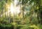 decomonkey Fototapete selbstklebend Wald 392x280 cm Selbstklebende Tapeten Wand Fototapeten Tapete Wandtapete klebend Klebefolie Landschaft Natur