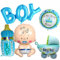 Trimming Shop 14 Inch Baby Shower Foil Balloon for Newborn Baby Boy Welcome Party, Baby Baptism, Gender Reveal Party, Christening Party, Decoration, Blue