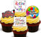 Made4You Happy Retirement - Edible Cupcake Toppers - Stand-up Wafer Cake Decorations (12)