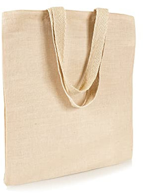 Jute statt Plastik Original | JC7228A | Jucobeutel | Jutebeutel Baumwollbeutel Jutetasche Einkaufsbeutel | Fair & Nachhaltig | Shopping Einkauf