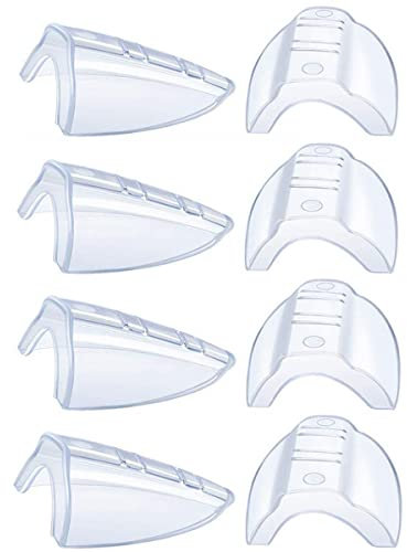 4 Pairs Safety Glasses Side Shields Flexible Clear Glasses Side Safety Protection Shields Slip on Clear Side Shields for Small to Medium Eyeglasses