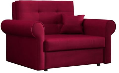 Mirjan24 Schlafsofa Viva Silver I mit Bettkasten, Sofa mit abgerundete Armlehnen, einsitzer Polstersofa mit Schlaffunktion inkl. Kissen, Bettsofa, Farbauswahl, Wohnlandschaft (Kronos 02)