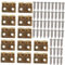12pcs Cabinet Closet Mini Hinge for 1/12 Dollhouse Miniature Furniture - Golden