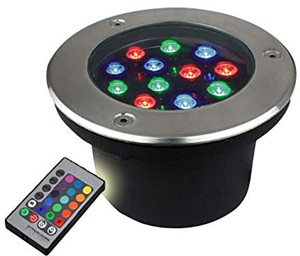 AMDHZ Spot LED Encastrable Extérieur Jardin projecteur sous-Marin encastré Gradation RGB avec télécommande Éclairage paysager IP67 étanche pelouse, Terrasse, Plate-Forme, Piscine