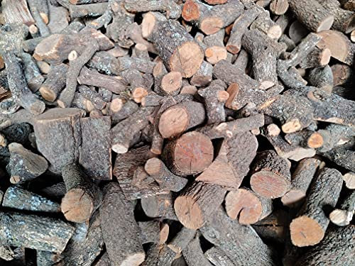 Leña de encina 13kg - para Barbacoa, Estufa, Chimenea, Cassette - Troncos Mezclados Grosor Medio 4-9cm y Grosor Ancho 10-25cm - Seca y Perfectamente Cortada en Troncos 30-40 cm de Largo