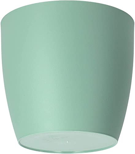 Waste Paper Basket Dust Bin Round Plastic Small Modern Style Home Office 6 colorus (Green Matt, 30 cm)