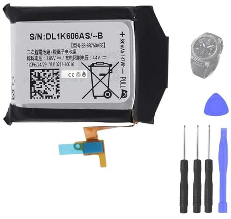 Aousavo EB-BR760ABE - Batteria di ricambio compatibile con Galaxy Gear S3 R760 Frontie R770 SM-R765